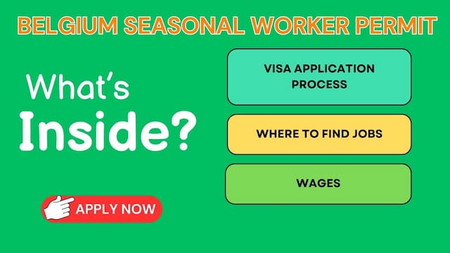 Belgium Seasonal Worker Permit: Visa Application Process