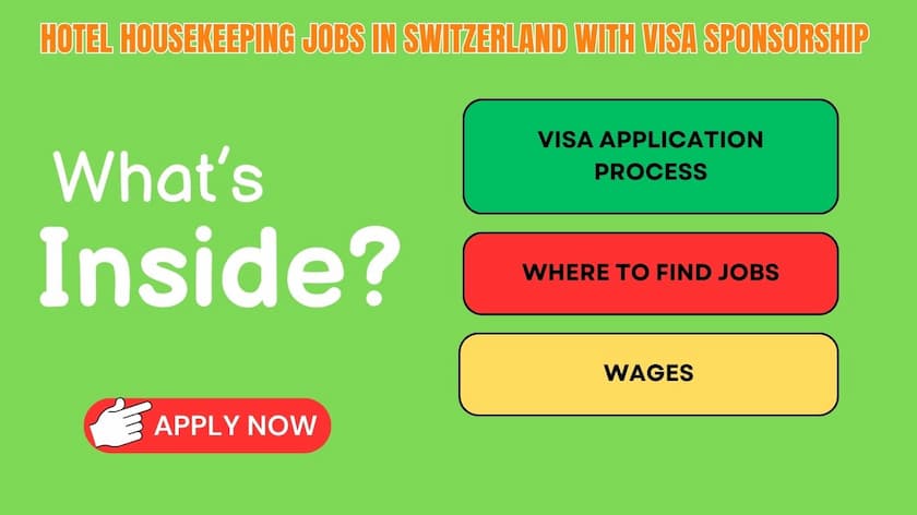 Hotel Housekeeping Jobs in Switzerland with Visa Sponsorship 