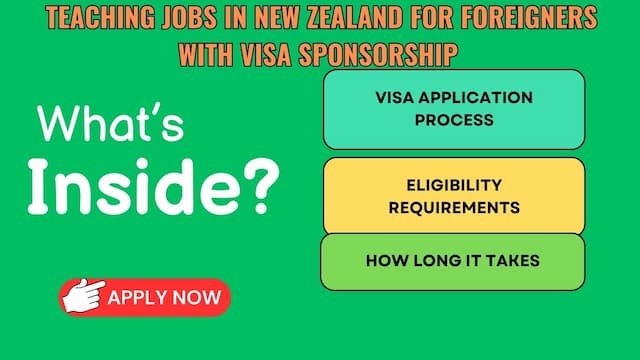 Teaching Jobs in New Zealand for Foreigners with Visa Sponsorship